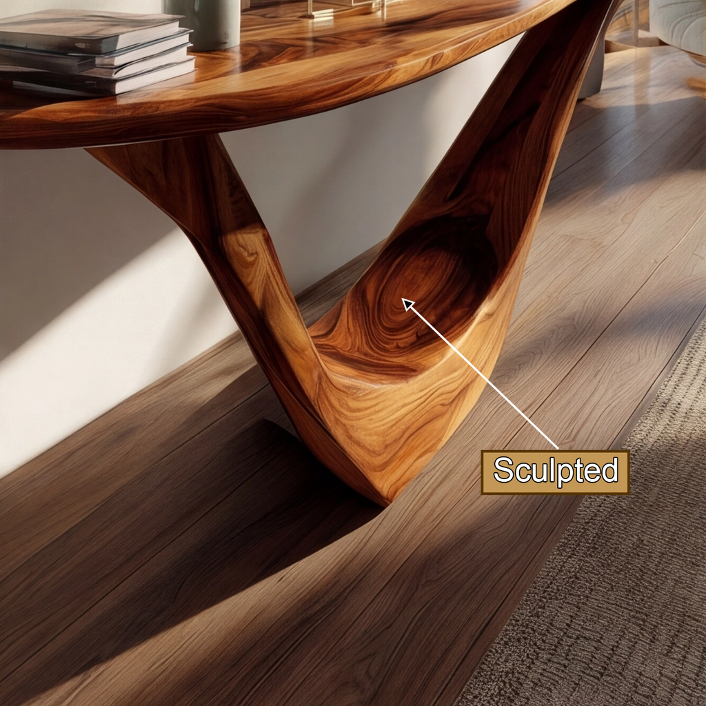 Aerovyn Sculpted Solid Wood Console Table