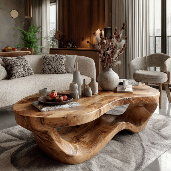 Calven Drift Solid Wood Coffee Table