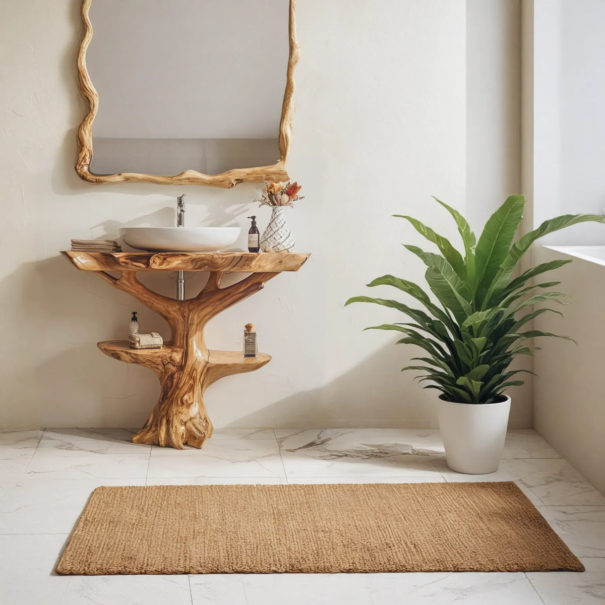 Handcrafted Wood Vanity Bathroom