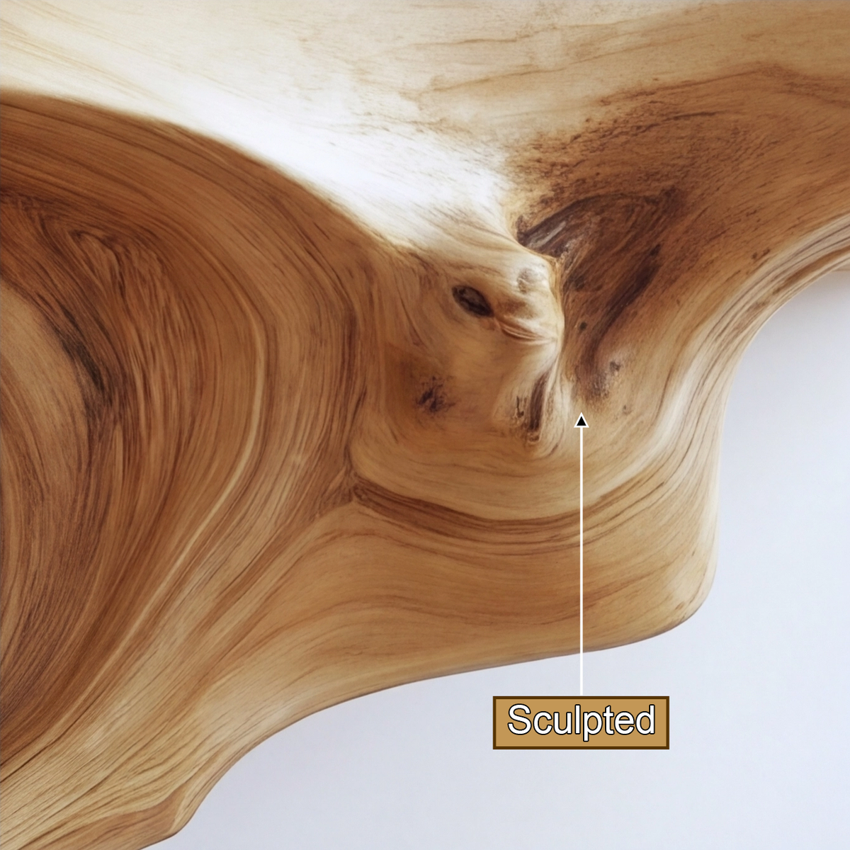 Vaelthorn Sculpted Solid Wood Console Table