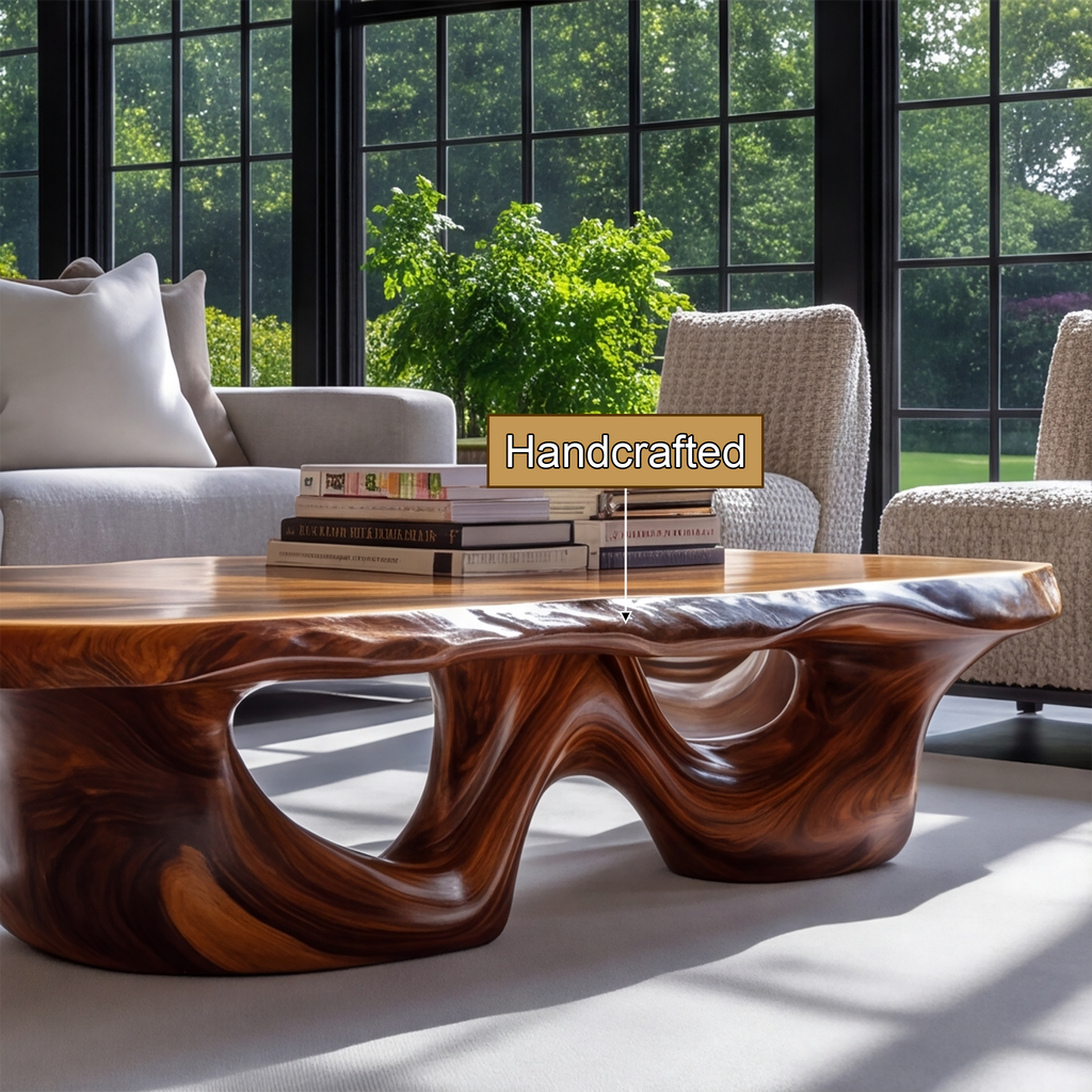 Virellan Live Edge Solid Wood Coffee Table