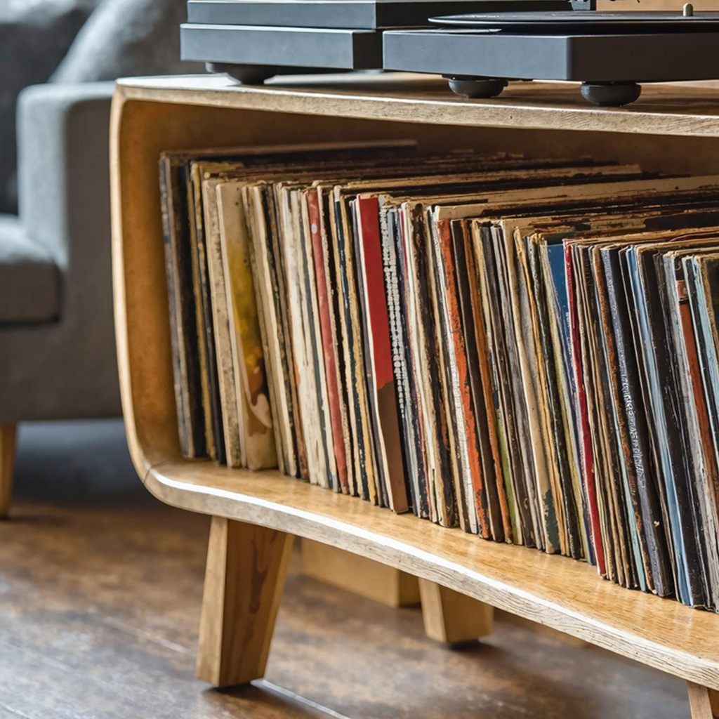 Elegant Record Player Stand For Living Room